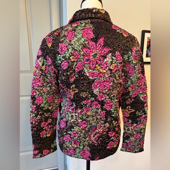 C.C.C. Smocked Zip Up Multicolored Jacket - Picture 11 of 11